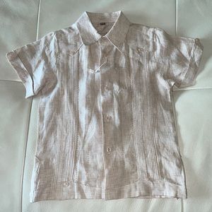 Bohío Boy Cuban Embroidery Guayabera shirt 3-4 years